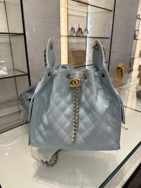 Chanel 25s Hobo medium blue ciel