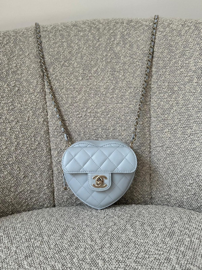 Chanel CC In Love Heart Bag Spring Summer 2022 Light Blue
