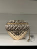 Chanel Heart Bag Metallic Lambskin Quilted CC in Love Heart Bag