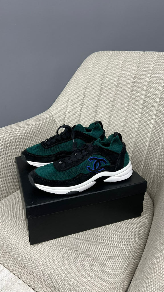 Chanel Trainers — Dark Green