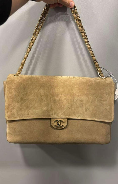 Chanel maxi suede