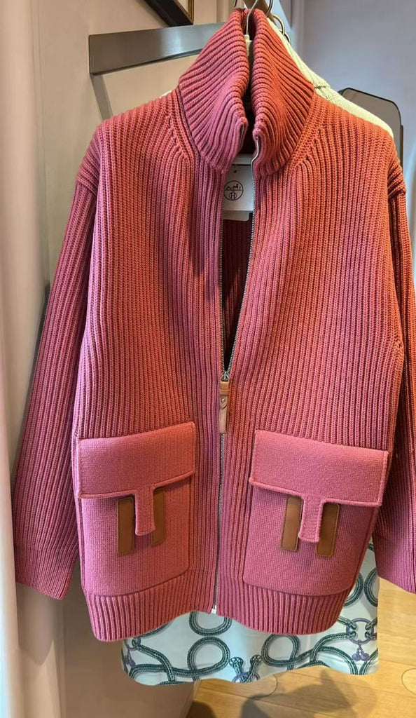 Hermes Wool Knit “H” Jacket Cardigan FW25