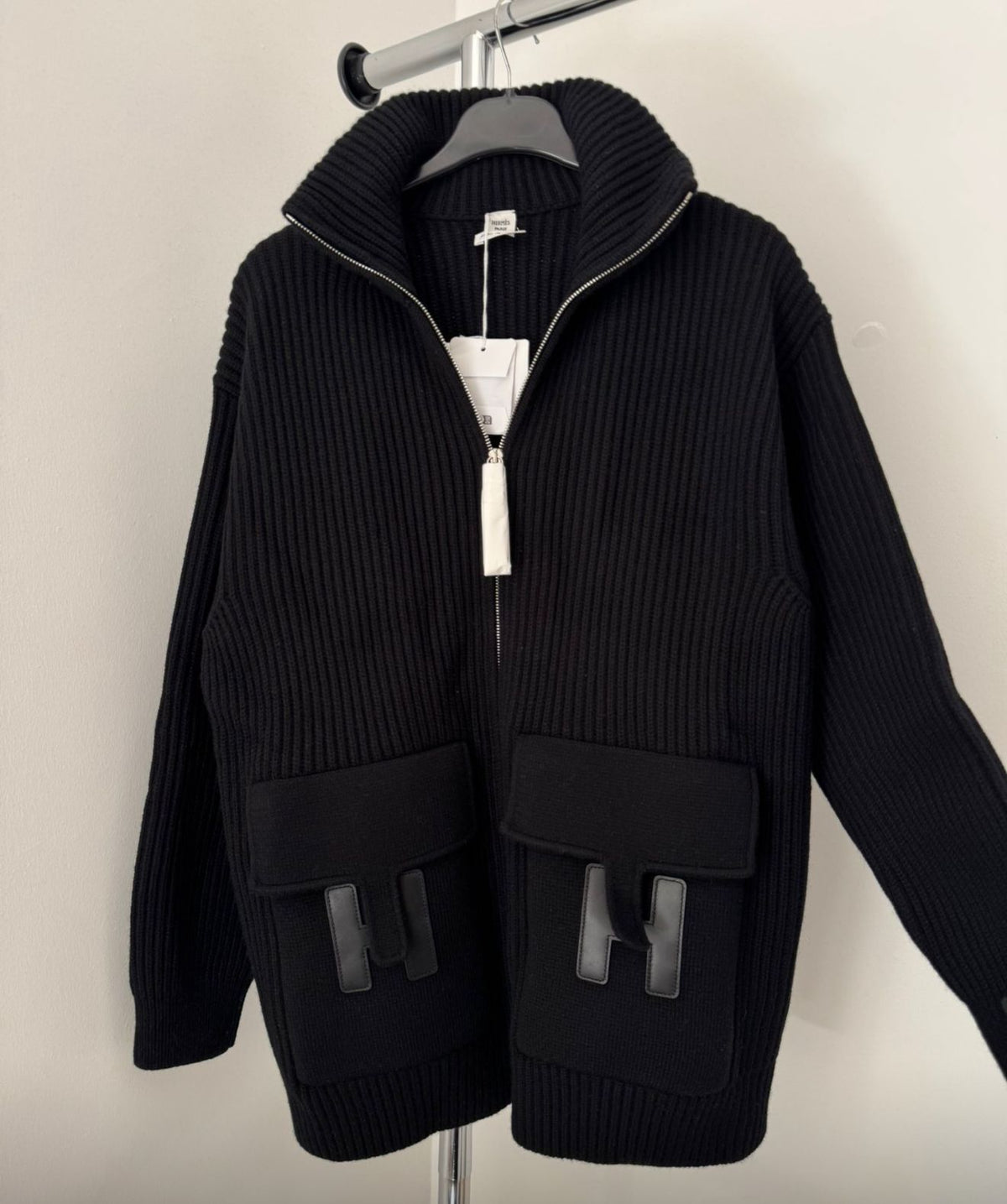 Hermes wool knit cardigan black – Personal Shopper London