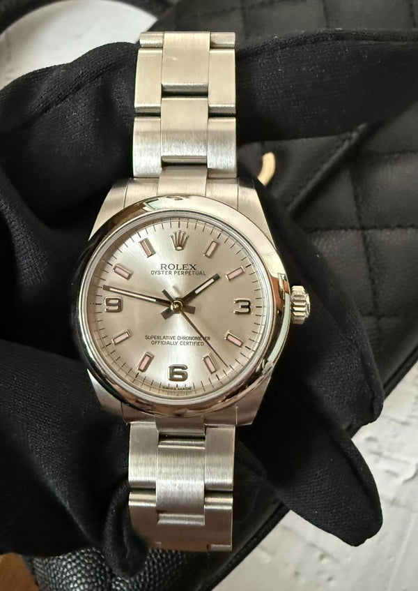 Rolex Oyster Perpetual 31mm — Silver Pink Stick Dial, 2019