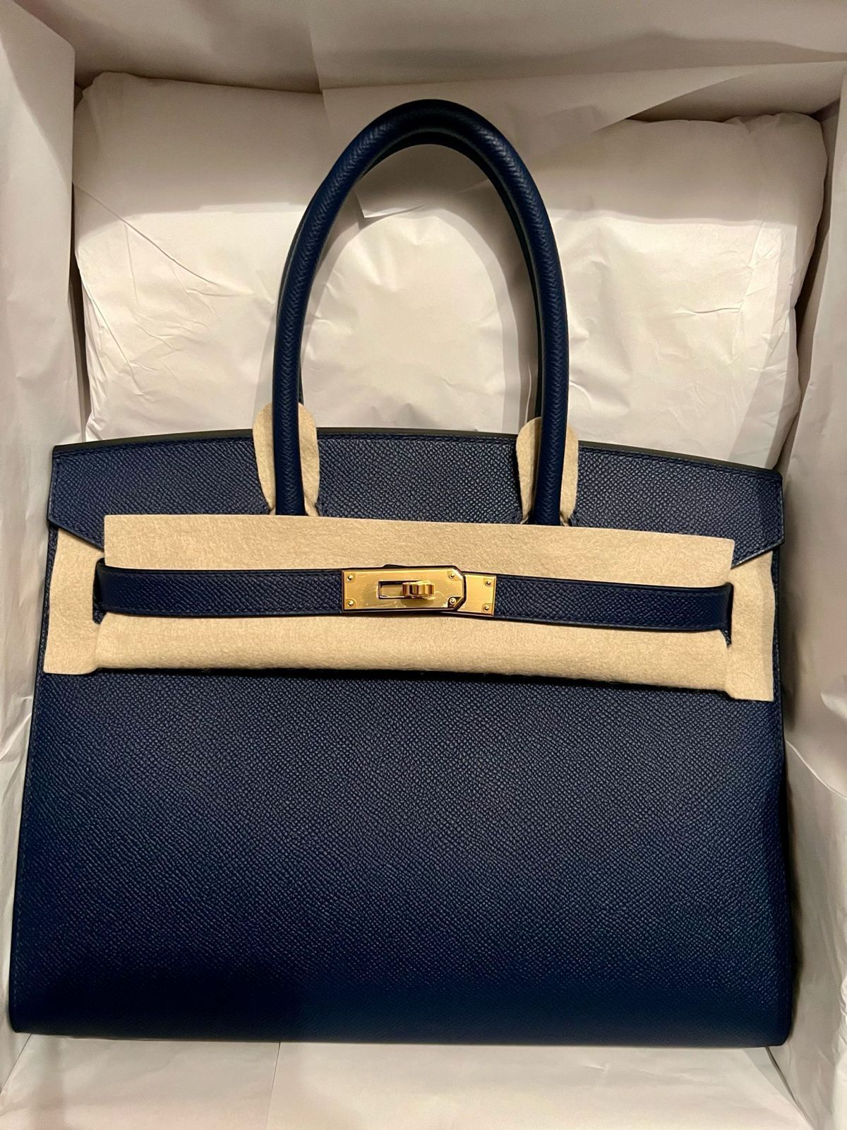 Hermes Birkin 30 Sellier Blue Navy Epsom GHW W – Personal Shopper