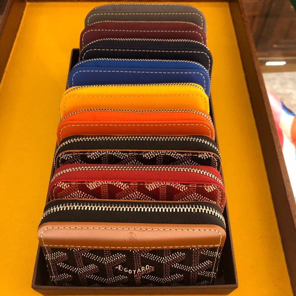 Goyard zip wallet in special colors