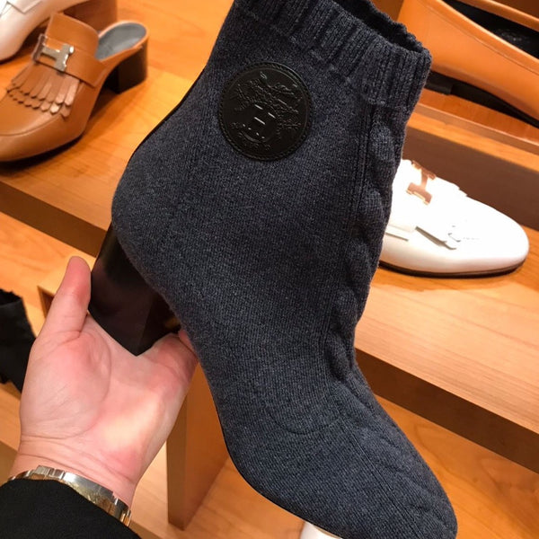 Hermes Volver 60 ankle boots in navy