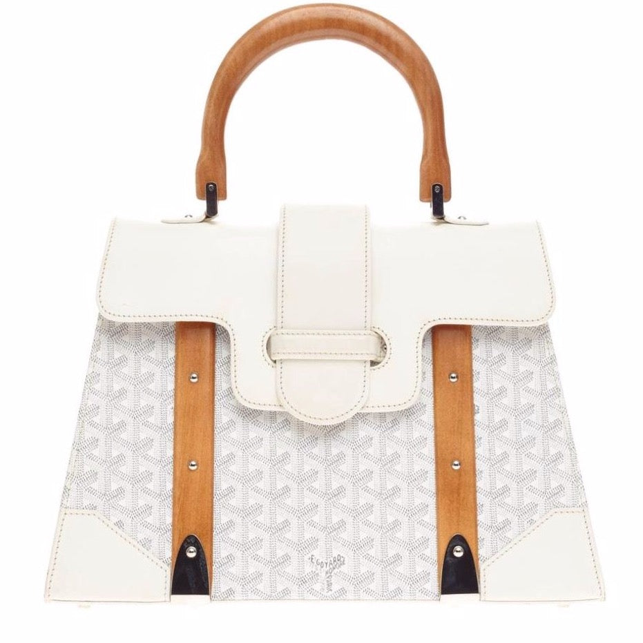 Goyard Saigon MM tote white