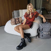 Prada black leather and nylon Monolith ankle boots