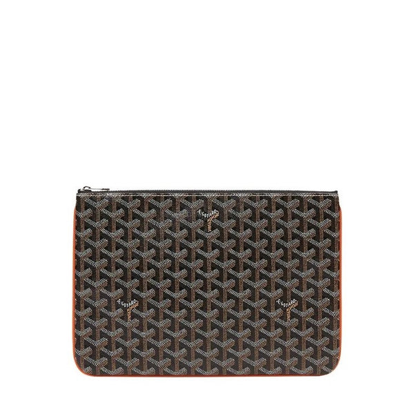 Goyard Senat medium (MM) pouch in black/tan color