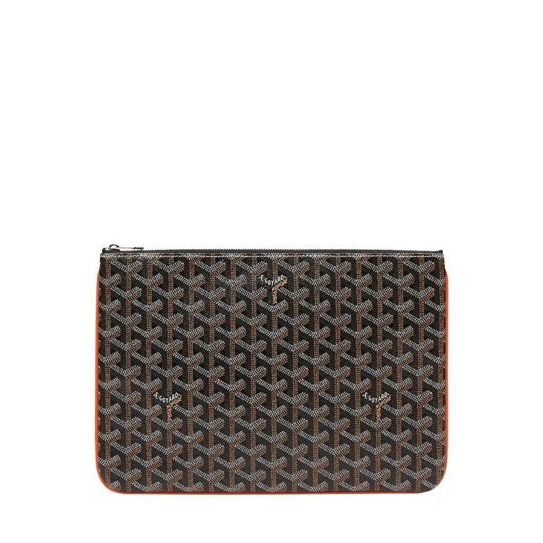 Goyard Senat medium (MM) pouch in black/tan color