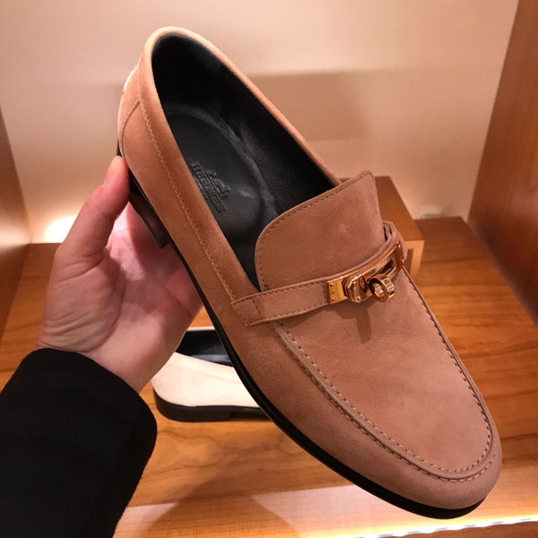 Hermes Destin loafers in rose