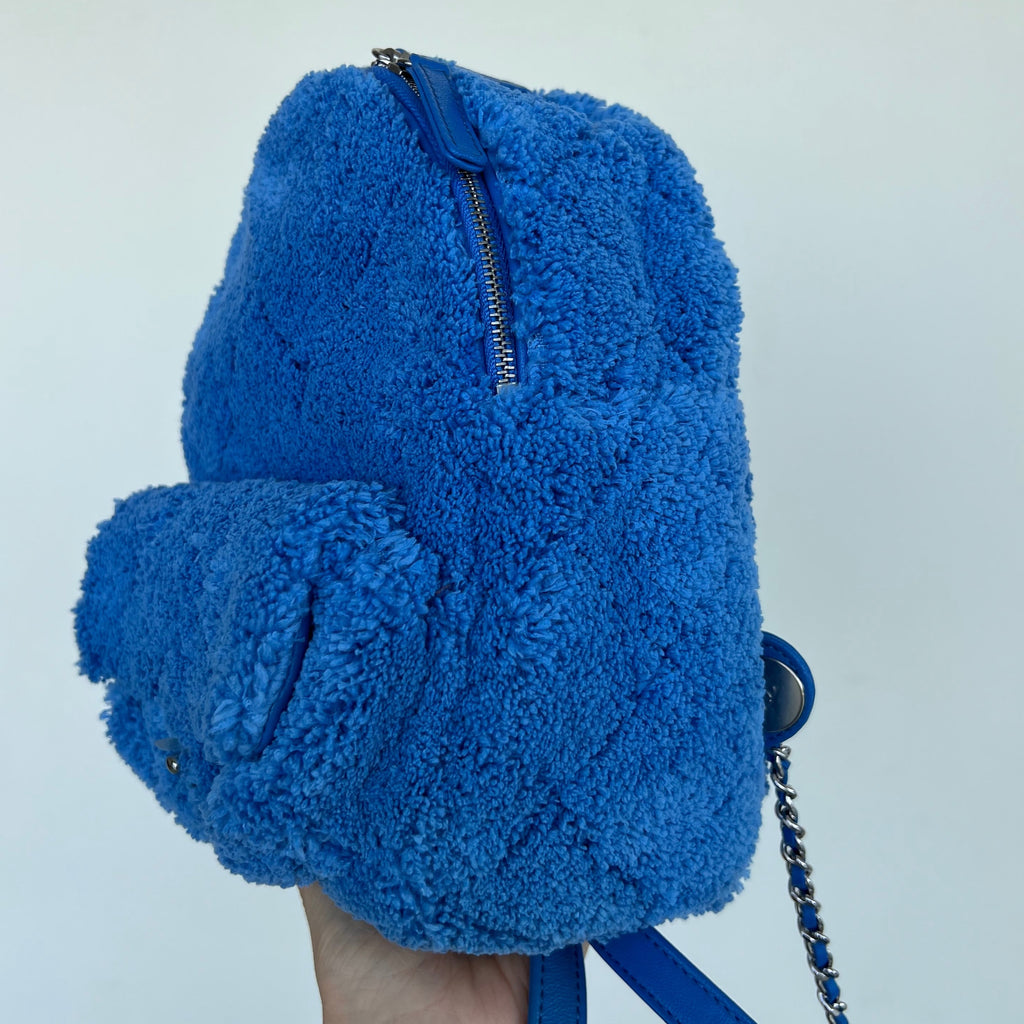 Chanel blue Teddy backpack