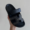 Hermes Chypre sandals black with studs
